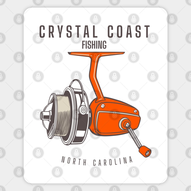 North Carolina Crystal Coast Fishing in NC Sticker by Contentarama